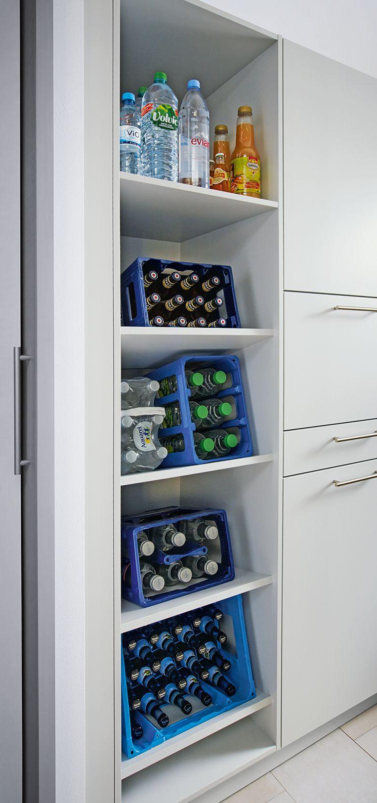 Ansicht Regal für Getränkekästen