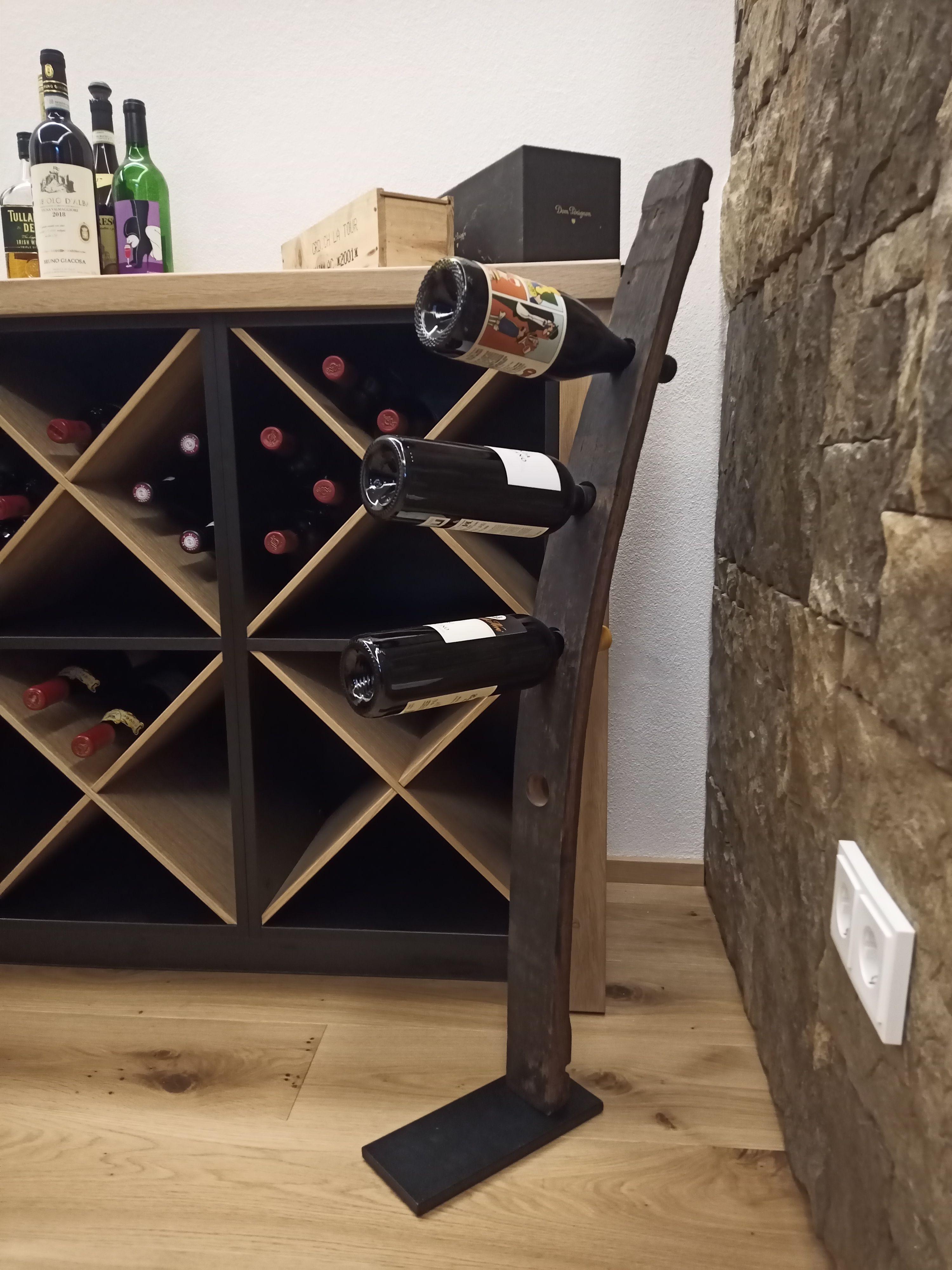 Weinflaschen Halter Eiche massiv