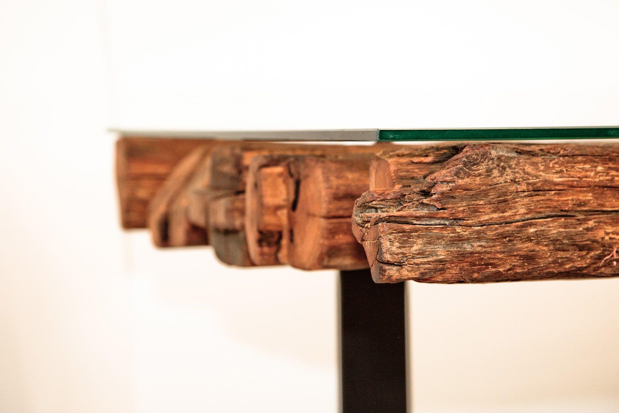 nahansicht Massivholz Eiche rustikal