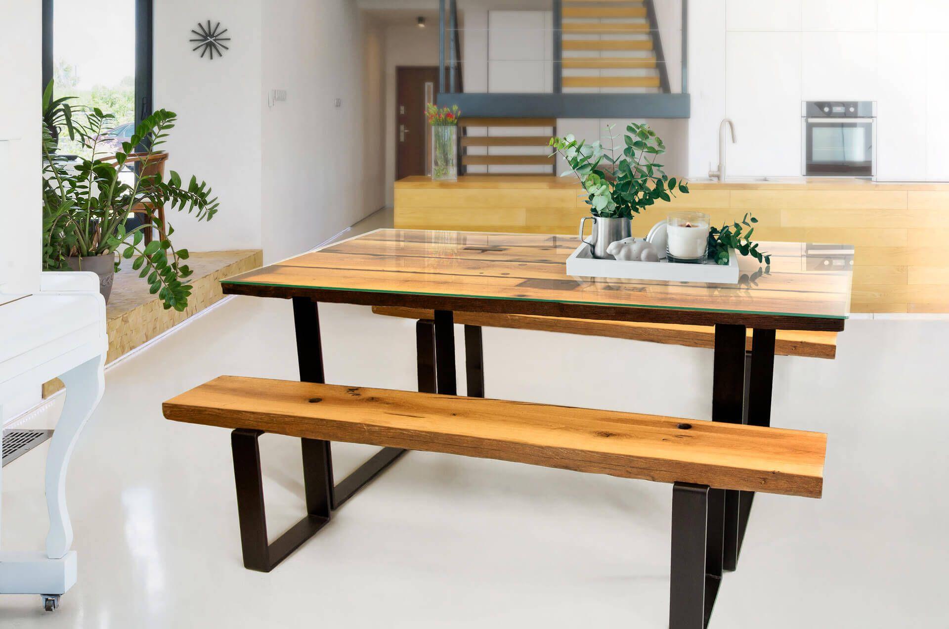 Eiche rustikal Möbel Esstisch + Sitzgruppe